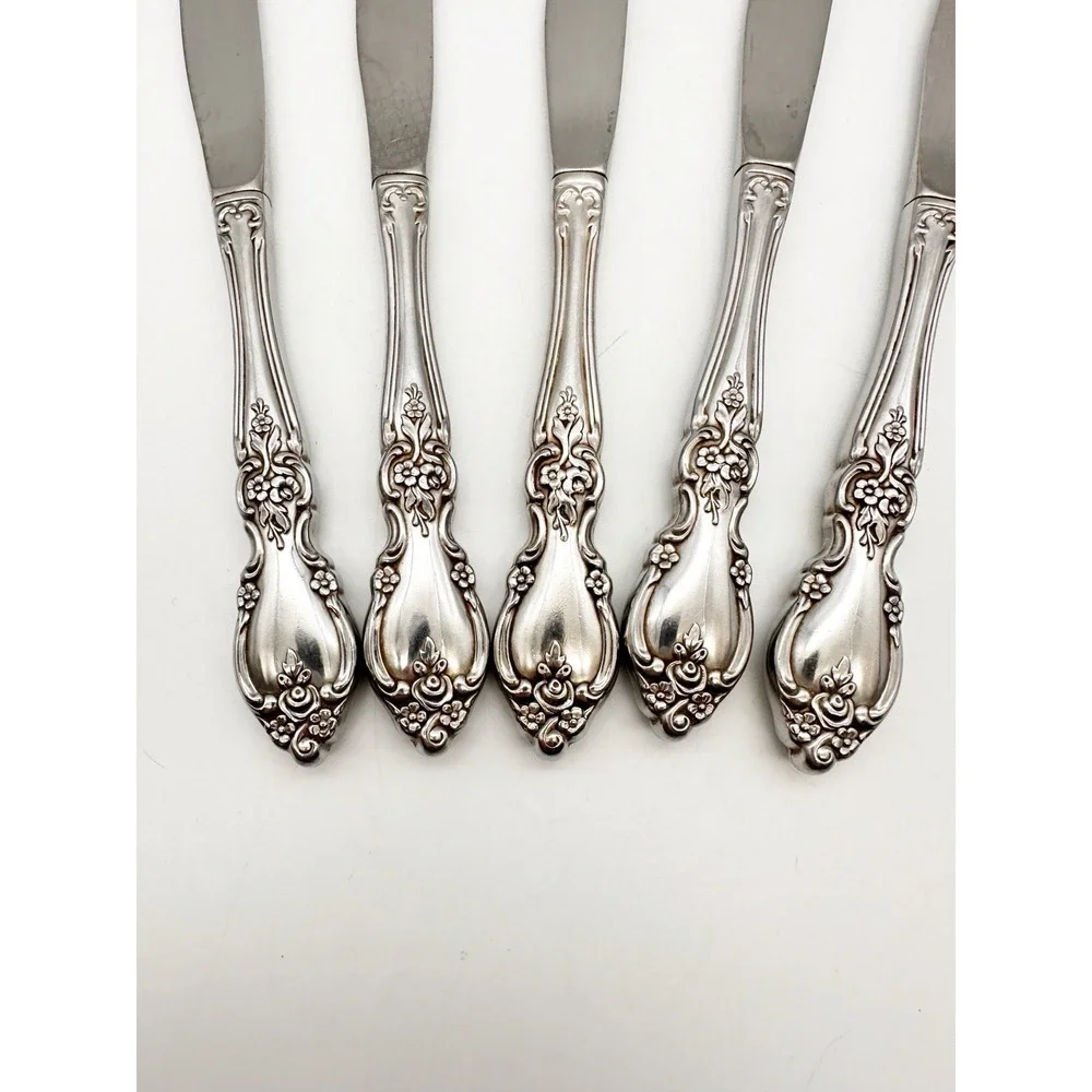 Oneida Community Stainless Louisiana  5 Piece Dinner Knife Set